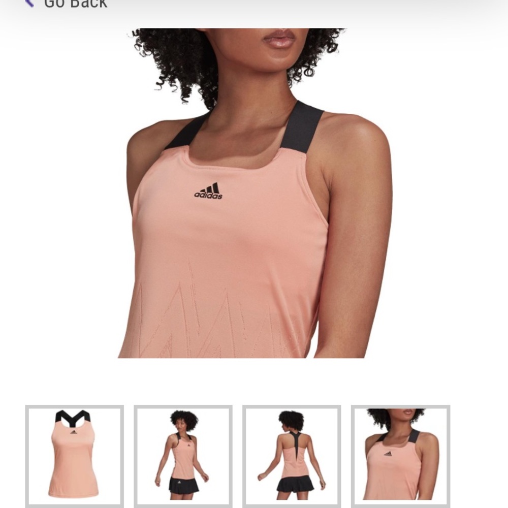 Adidas prime blue y tank in ambient blush